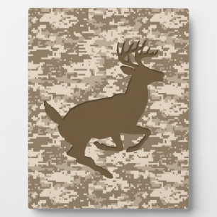 Desert Beige Digital Camouflage Deer Camo Pattern Fotoplaat
