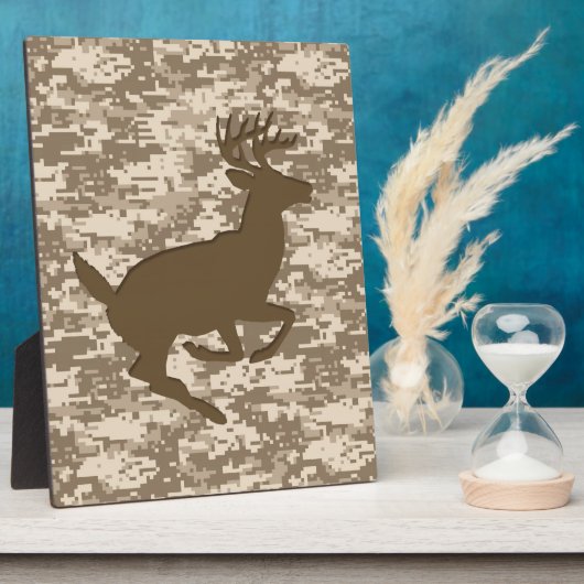 Desert Beige Digital Camouflage Deer Camo Pattern Fotoplaat (Zijkant)