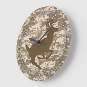 Desert Beige Digital Camouflage Deer Camo Pattern Grote Klok (Hoek)