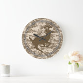 Desert Beige Digital Camouflage Deer Camo Pattern Grote Klok (Huis)