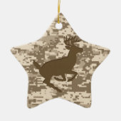 Desert Beige Digital Camouflage Deer Camo Pattern Keramisch Ornament (Voorkant)