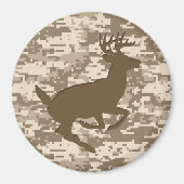 Desert Beige Digital Camouflage Deer Camo Pattern Magneet (Voorkant)