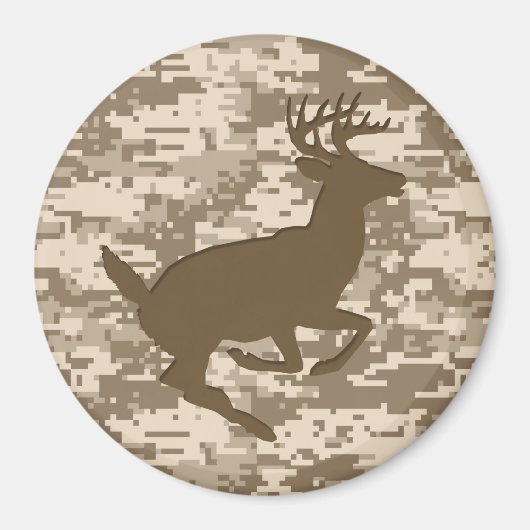 Desert Beige Digital Camouflage Deer Camo Pattern Magneet (Voorkant)