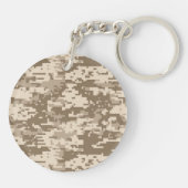 Desert Beige Digital Camouflage Deer Camo Pattern Sleutelhanger (Achterkant)