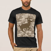 Desert Beige Digital Camouflage Deer Camo Pattern T-shirt (Voorkant)