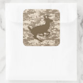 Desert Beige Digital Camouflage Deer Camo Pattern Vierkante Sticker (Tas)