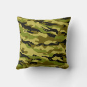 Desert Beige Groen Zwart Camo Sierkussen (Achterkant)