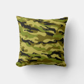 Desert Beige Groen Zwart Camo Sierkussen (Voorkant)