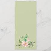 Desert Bloom 4-gangen bruiloft Menu (Achterkant)