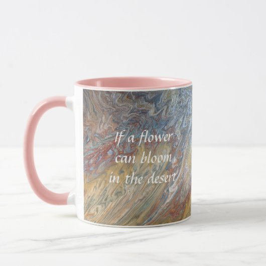Desert Bloom Acryl Pour Style Mok (Links)