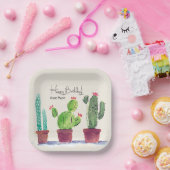 "Desert Bloom" Gepersonaliseerde Verjaardag Borden Papieren Bordje (Feest)