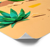 Desert Bloom & Hummingbird – Zuidwestelijke Pop Ar Poster (Hoek)