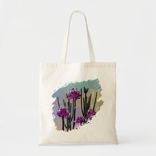 Desert Bloom Paint Splatter Tote Bag (Voorkant)