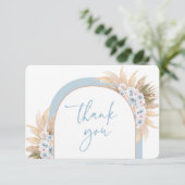 Desert Blue Arch Pampas Grass Boy bedankje Bedankkaart (Staand voorkant)