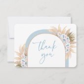 Desert Blue Arch Pampas Grass Boy bedankje Bedankkaart (Voorkant)