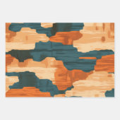 Desert Blue en Brown Abstract Western Inpakpapier Vel (Voorkant 2)