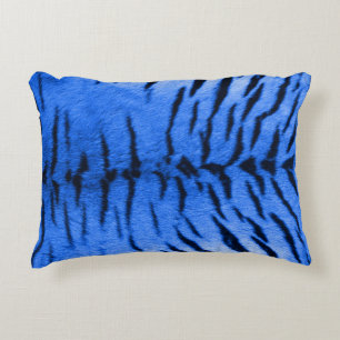 Desert Blue Tiger Skin Print Accent Kussen
