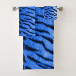 Desert Blue Tiger Skin Print Bad Handdoek