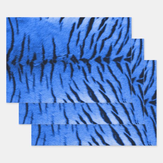 Desert Blue Tiger Skin Print Inpakpapier Vel (Set)