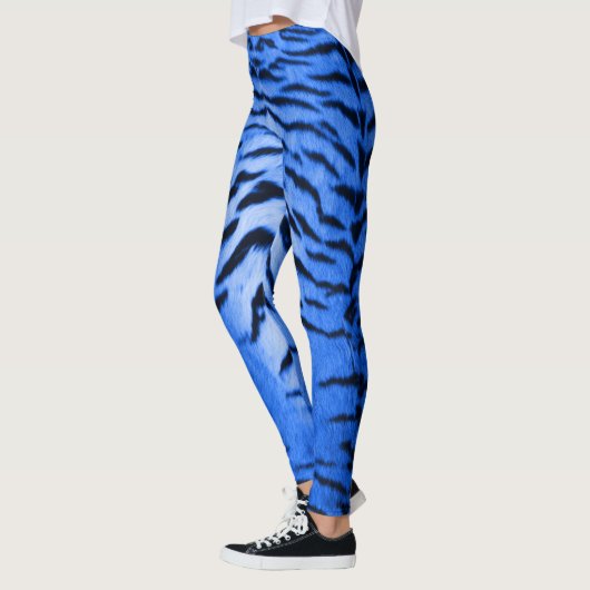 Desert Blue Tiger Skin Print Leggings (Links)