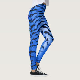Desert Blue Tiger Skin Print Leggings