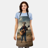 Desert Blues: A Meerkat's Denim Guitar Jam, Schort (Gedragen)