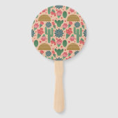 Desert Blush Roze Bloemen Baby shower Decoratie Handwaaier (Achterkant)