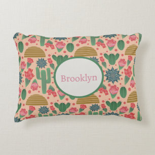 Desert Blush Roze Bloemen Kwekerij Decor-Baby Meis Accent Kussen