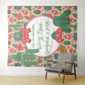 Desert Blush Roze Meisje Baby shower Wandkleed (In Situ (horizontaal))