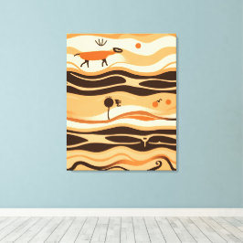 Desert Boho Abstract Canvas Afdruk
