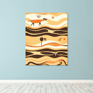 Desert Boho Abstract Canvas Afdruk