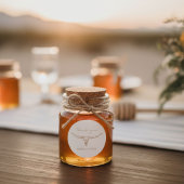 Desert Boho Cow Skull Wedding Thank You  Ronde Sticker