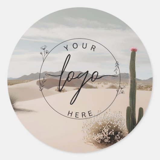 Desert | Boho | esthetisch | Cactus Ronde Sticker (Voorkant)