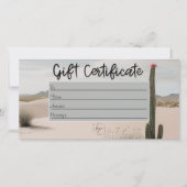 Desert | Boho | esthetisch | Cadeaubon (Voorkant)