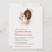 Desert boho floral Earth tones terracotta bruiloft Kaart (Voorkant)