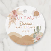 Desert Boho Girl Baby shower in het zuidwesten van Bedankjes Labels (Voorkant)