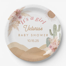 Desert Boho Girl Baby Shower Southwestern Arizona Papieren Bordje