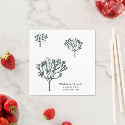 Desert Boho Joshua Tree Persoonlijke familienaam Servet (Insitu)