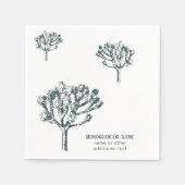 Desert Boho Joshua Tree Persoonlijke familienaam Servet (Voorkant)