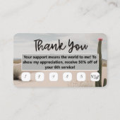 Desert | Boho | Kaart van esthetische loyaliteit Visitekaartje (Achterkant)