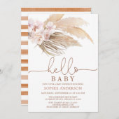 Desert Boho Pampas Grass Baby shower Kaart (Voorkant / Achterkant)