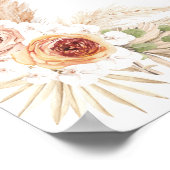 Desert Boho Pampas Grass Baby shower Welkom Poster (Hoek)