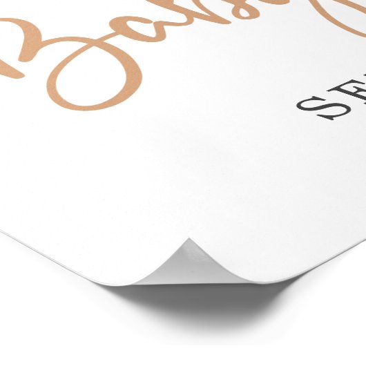 Desert Boho Pampas Grass Baby shower Welkomstteken Poster (Hoek)