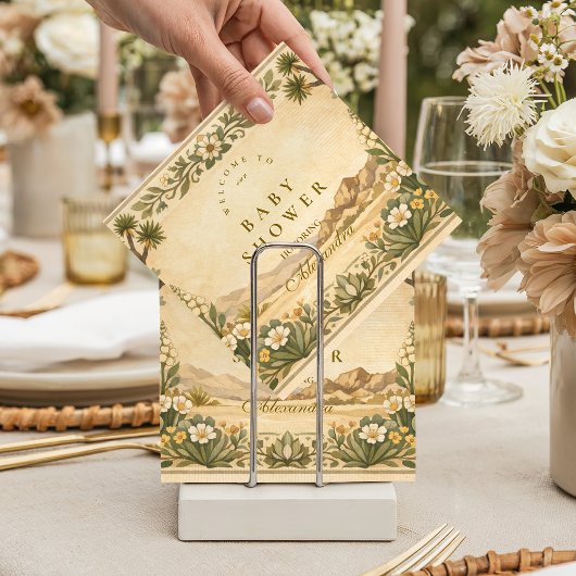 Desert Botanical Baby Shower Servet