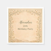 Desert Botanical Birthday Servet (Voorkant)