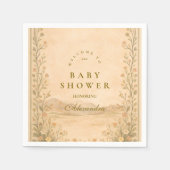 Desert Botanical Neutral Florals Baby Shower Servet (Voorkant)