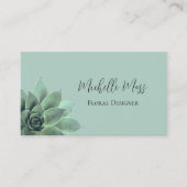 Desert Botanical Succulent Elegant Typografie Visitekaartje (Voorkant)