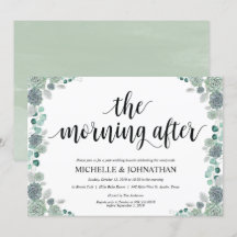 Desert Botanical Wedding Brunch Invitation Card