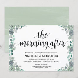 Desert Botanical Wedding Brunch Invitation Card Kaart