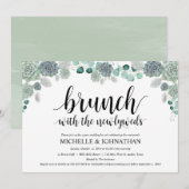 Desert Botanical Wedding Brunch Invitation Card Kaart (Voorkant / Achterkant)
